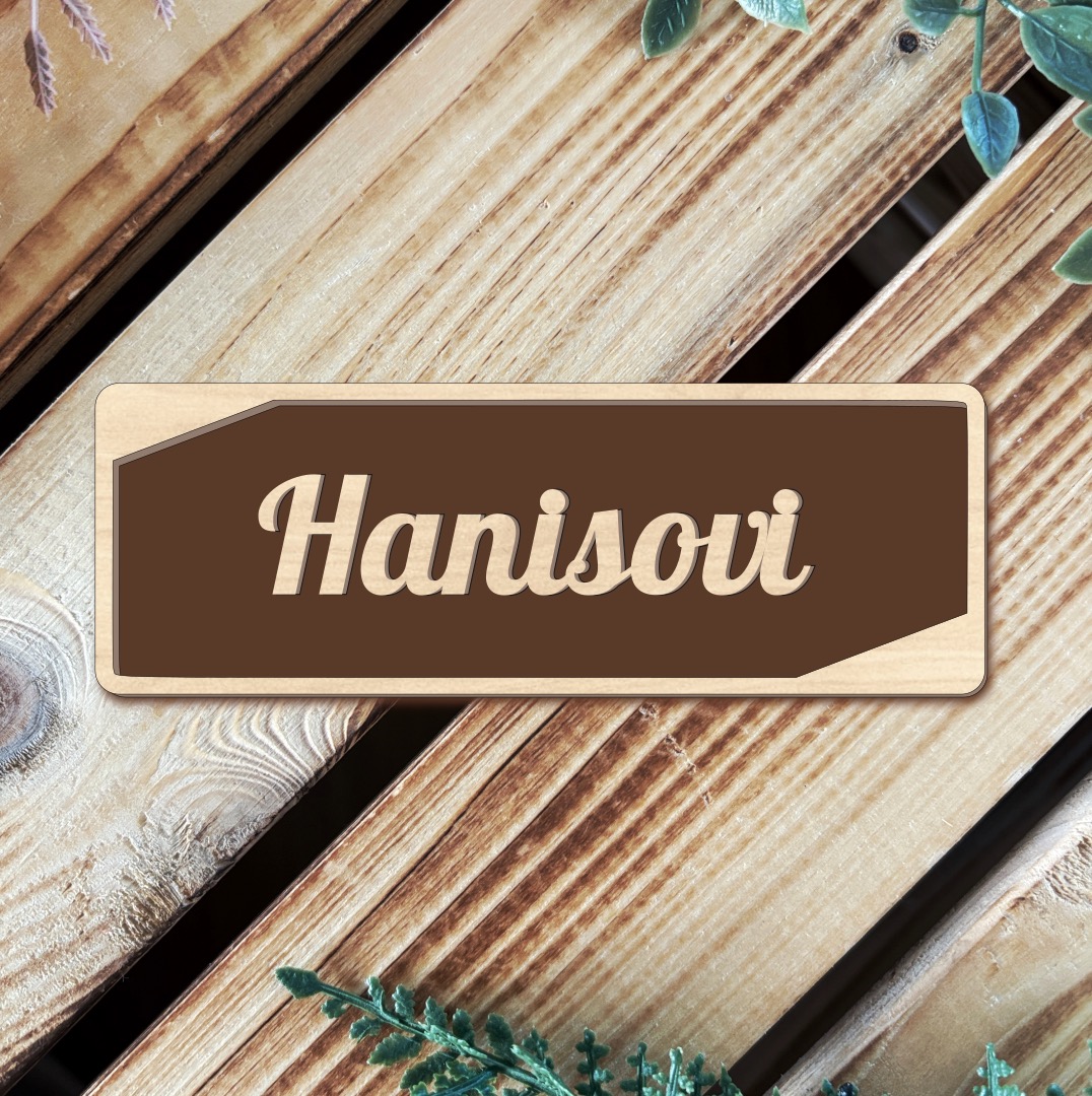 Dřevěná jmenovka na dveře