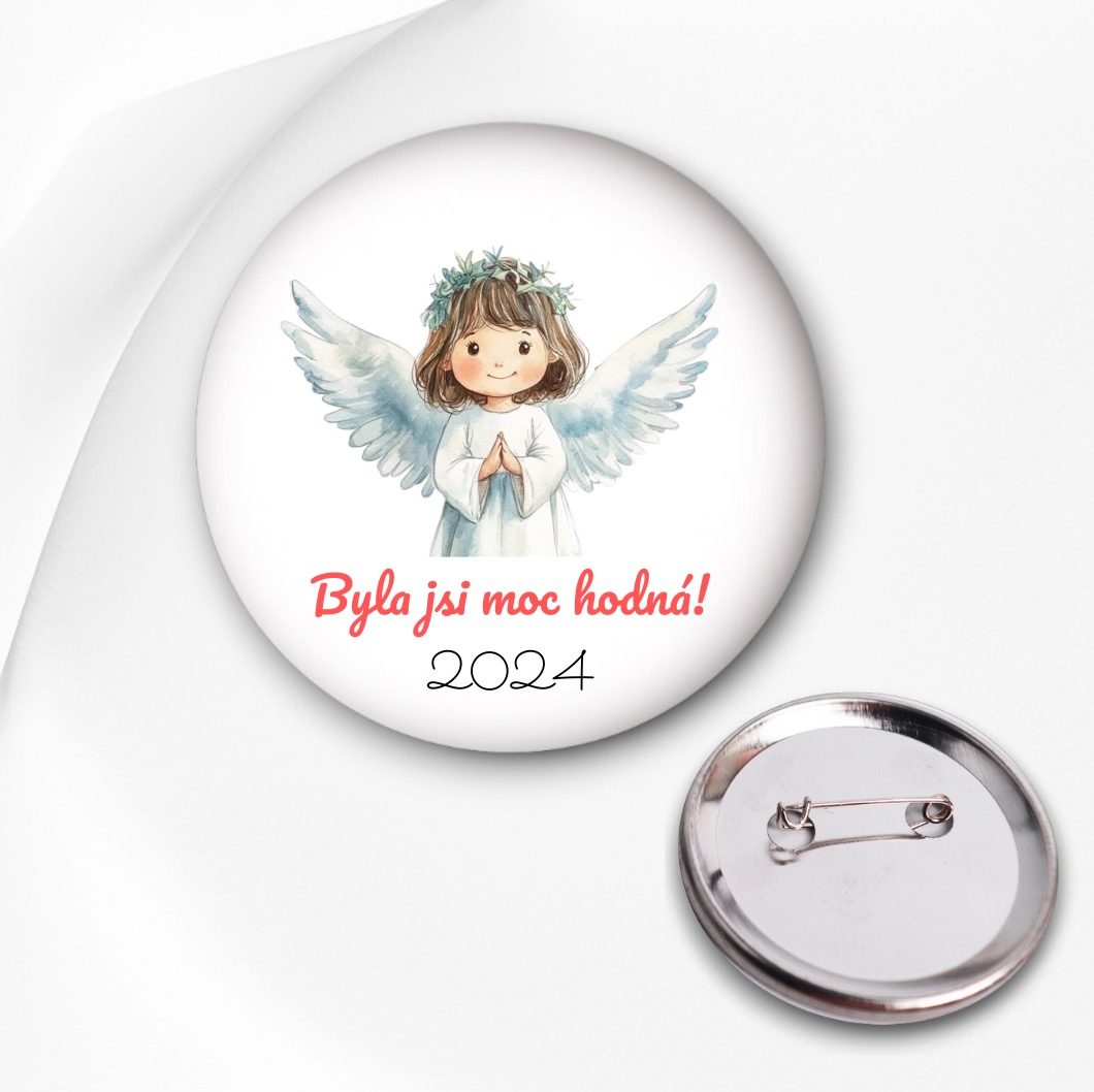 Mikulášská připínací placka