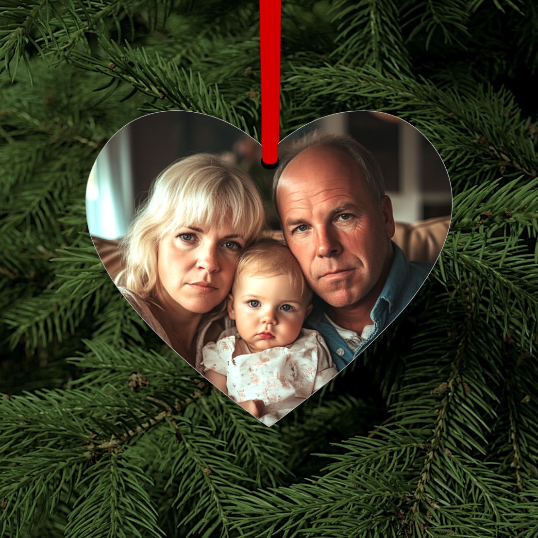 Vánoční ozdoba s fotkou 