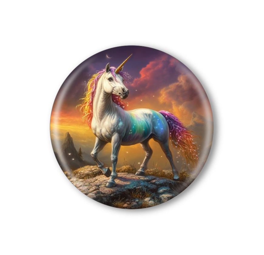 Připínací placka - Jednorožec
