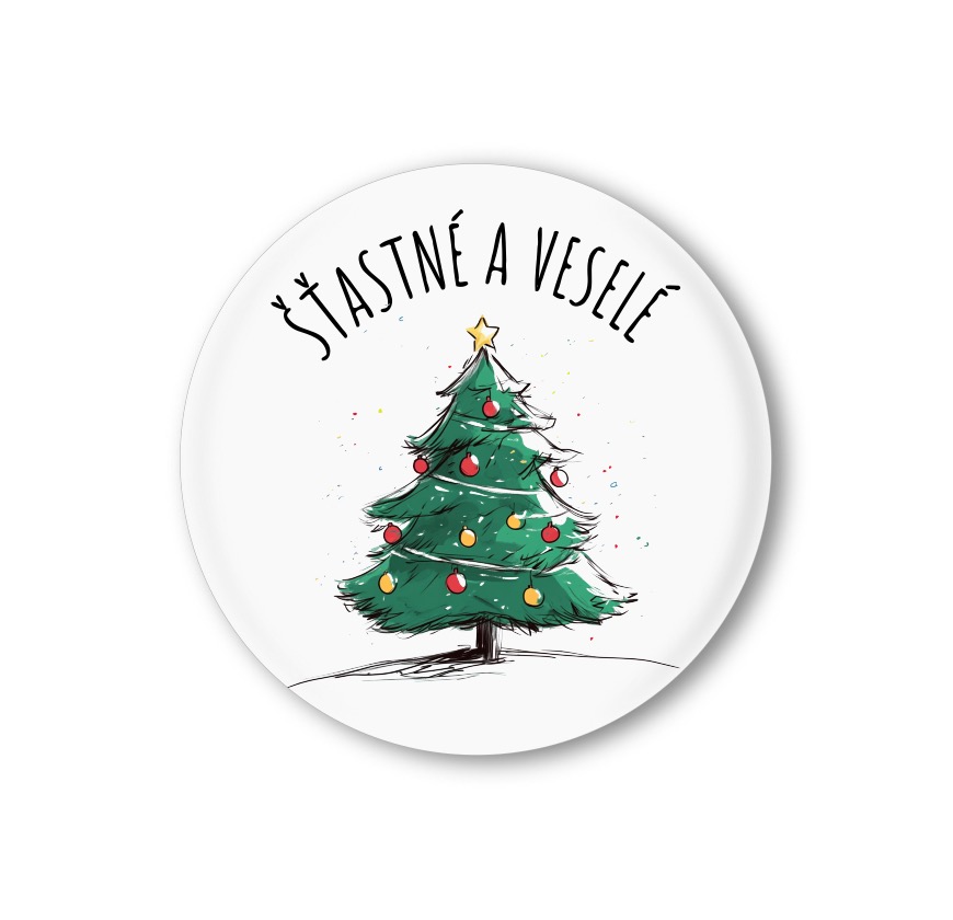 Vánoční připínací placka