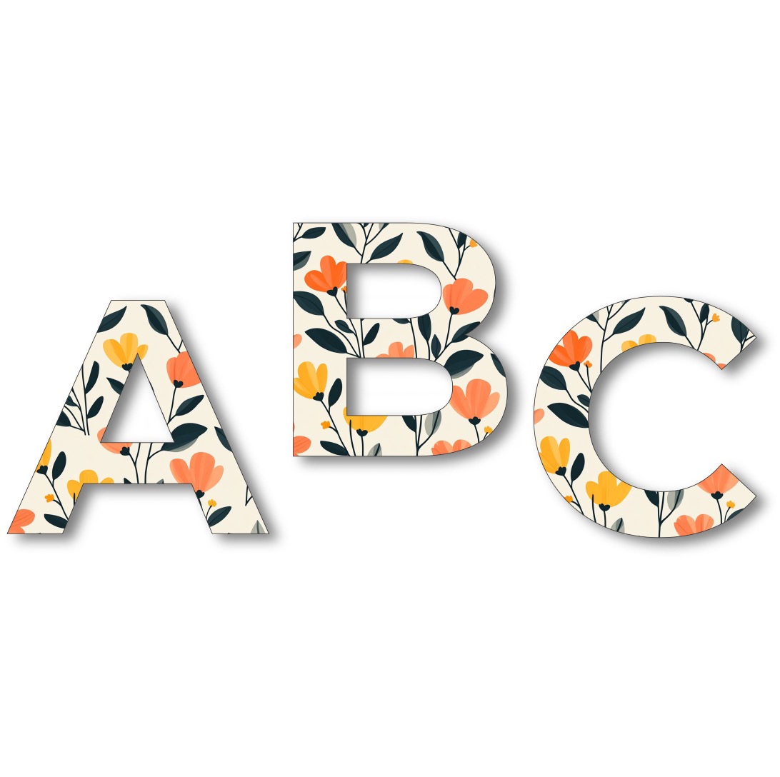 Písmena s květinovým motivem