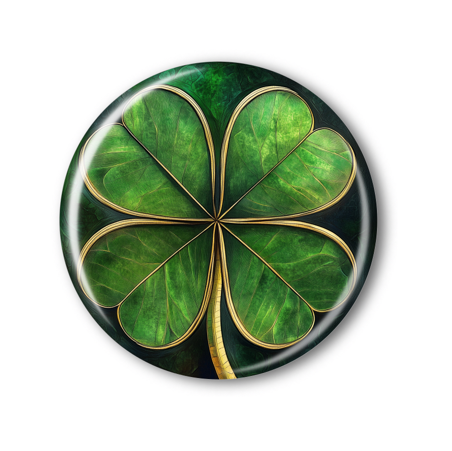 Připínací placka - Čtyřlístek