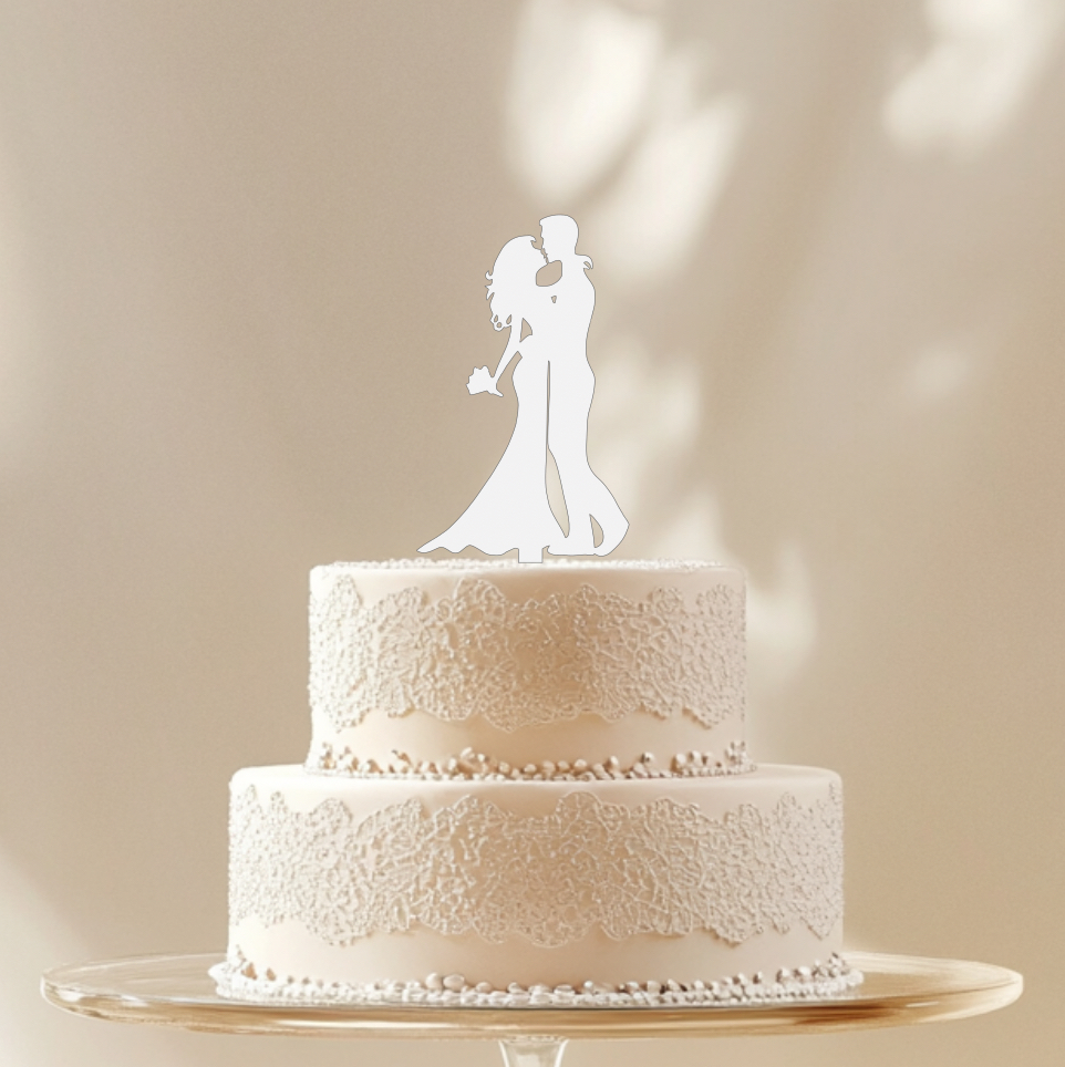 Svatební zápich do dortu - novomanželé 