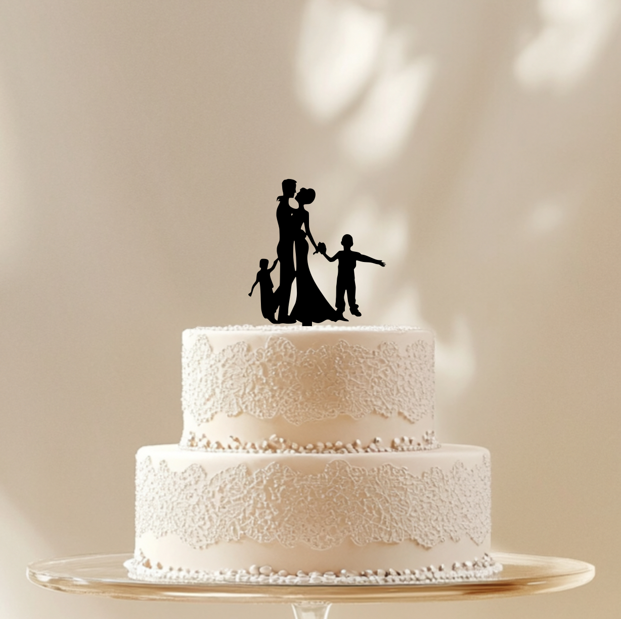 Svatební zápich do dortu - novomanželé 