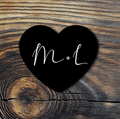 Svatební brož s iniciály