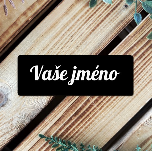Jmenovka na dveře (různé styly písma)