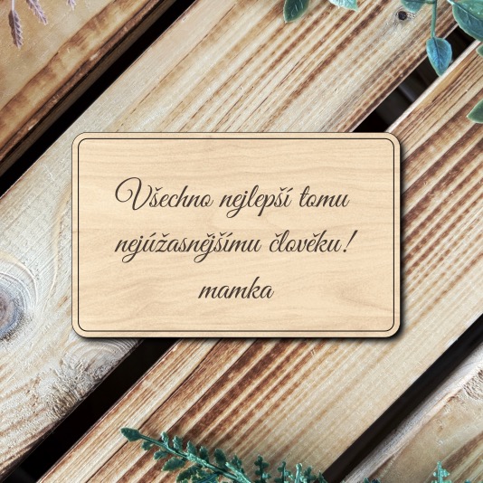 Dřevěné věnování