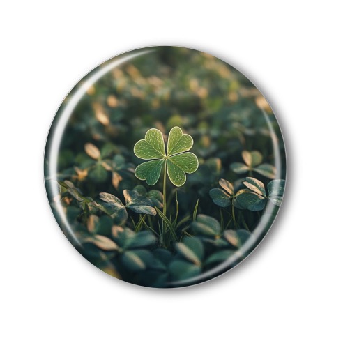 Připínací placka - Čtyřlístek