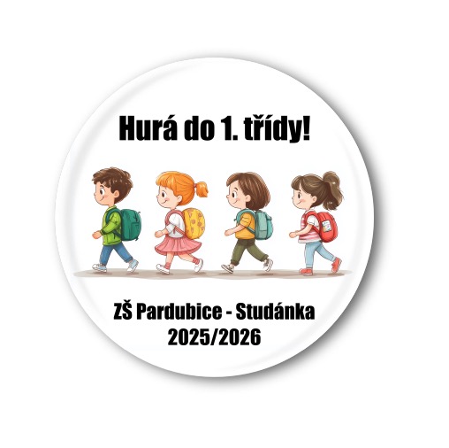 Připínací placka - Hurá do 1. třídy