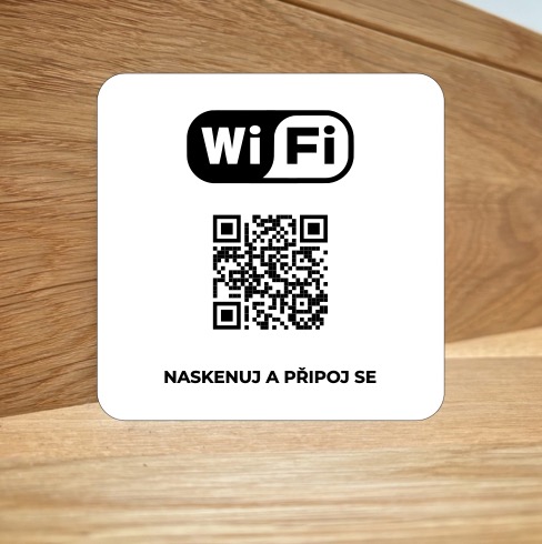 QR destička pro připojení k WiFi