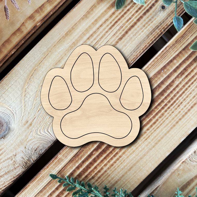 Dřevěná psí tlapka