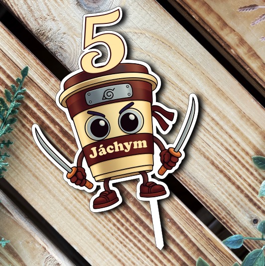 Zápich do dortu - Cappuccino Assasino se jménem a rokem