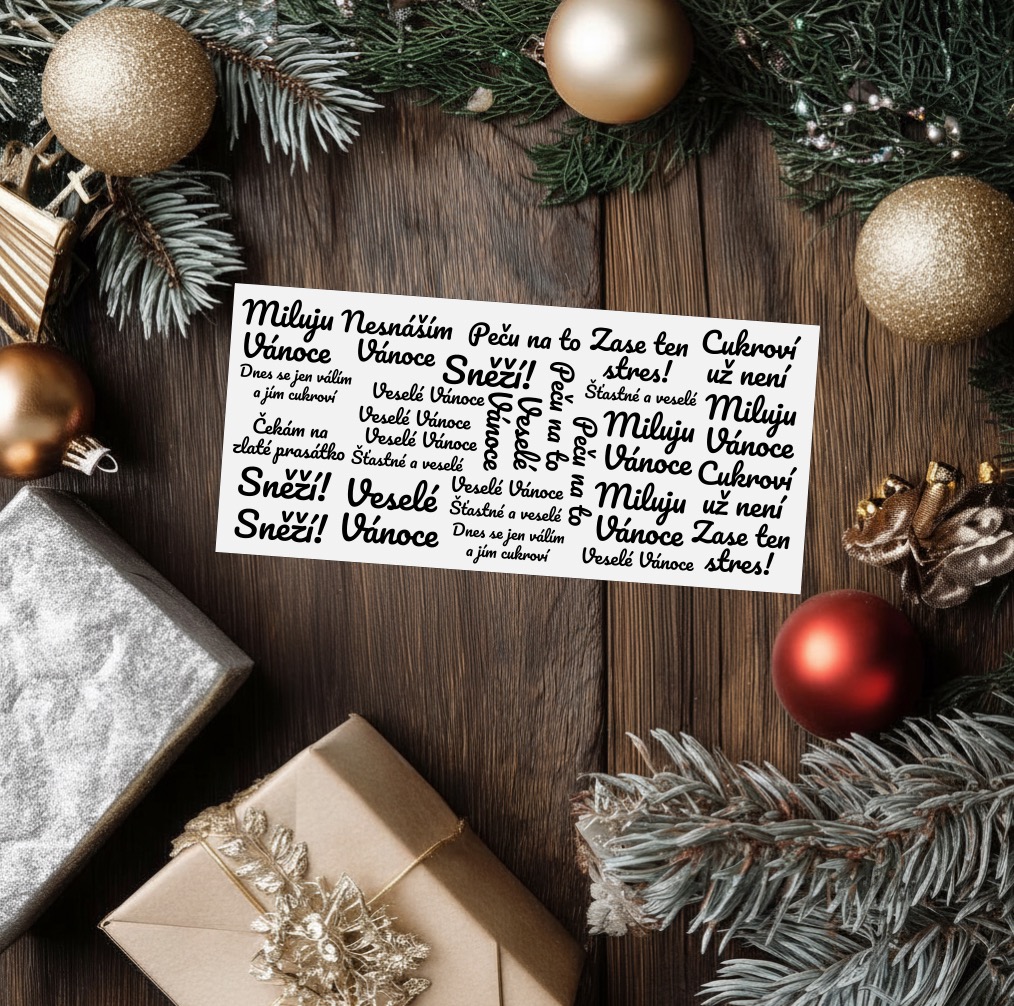 Dočasné tetování - Vánoční hlášky