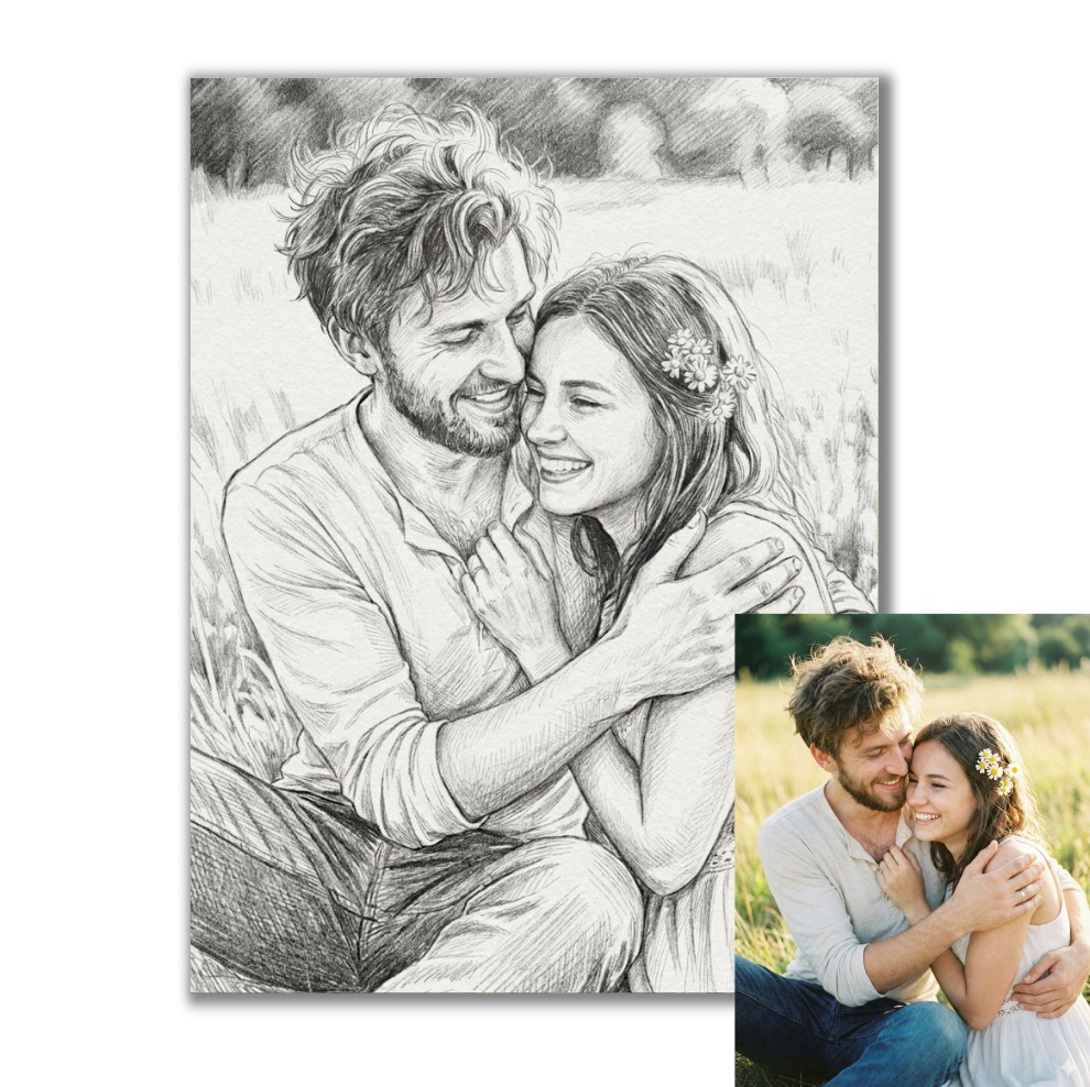 Obraz na plátně ve stylu Pencil podle vaší fotky