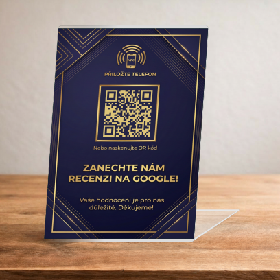 Stojan pro získávání Google recenzí 