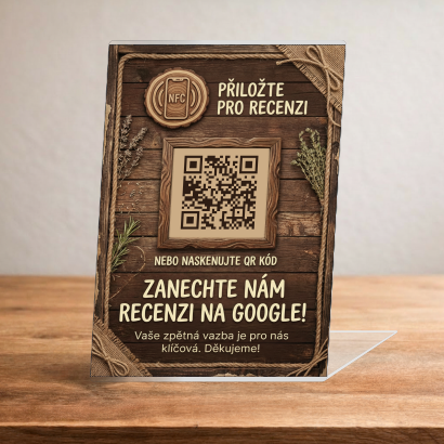 Stojan pro získávání Google recenzí 