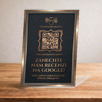 Stojan pro získávání Google recenzí 