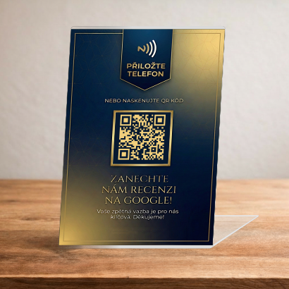 Stojan pro získávání Google recenzí 