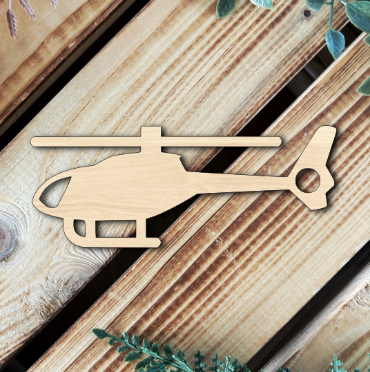 Dřevěná dekorace - helikoptéra