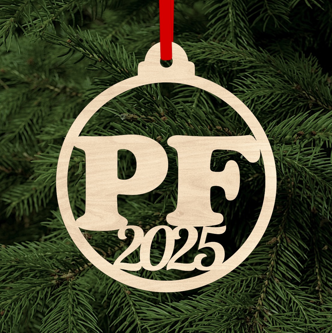 Dřevěná vánoční ozdoba - PF 2025
