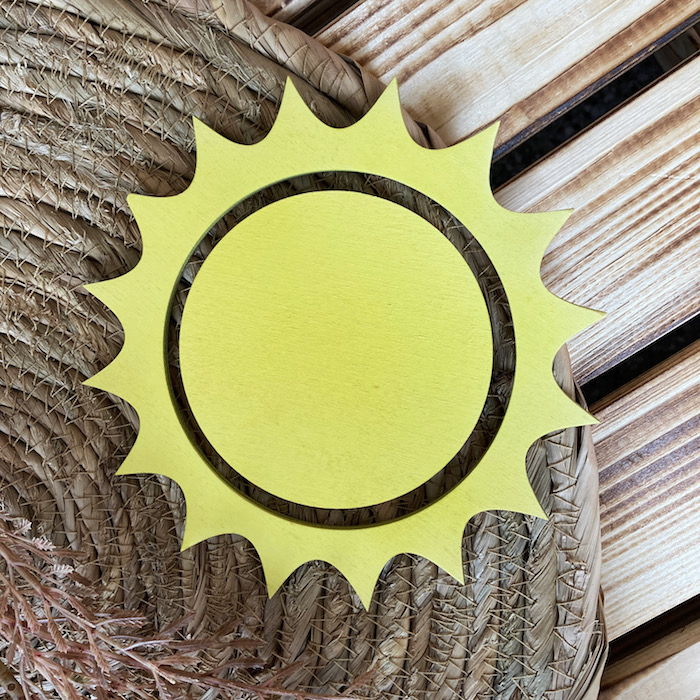 Dřevěné sluníčko (žluté)