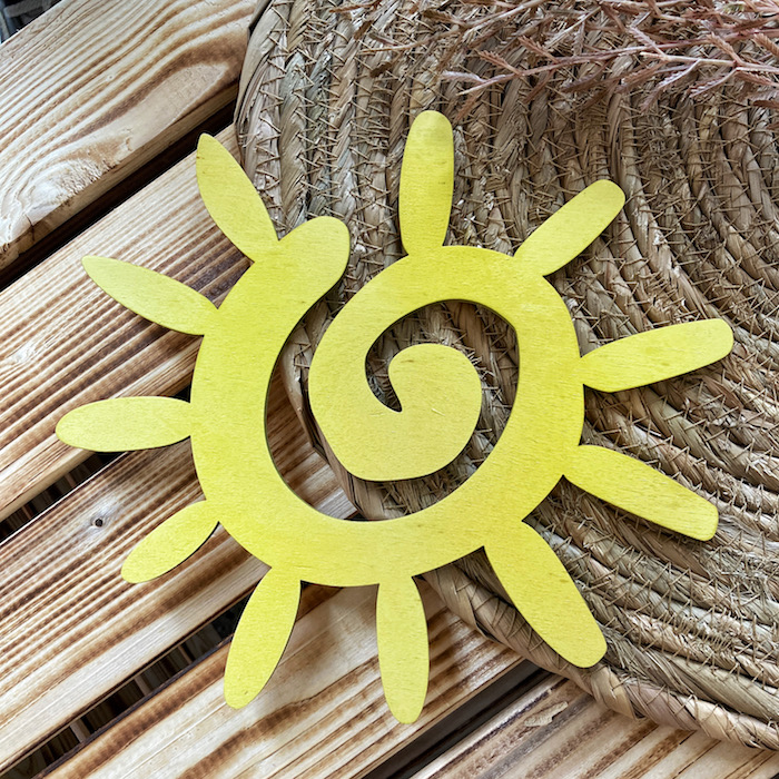 Dřevěné sluníčko (žluté)