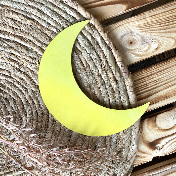 Dřevěný měsíc (žlutý)