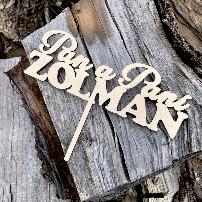 Zápich do dortu - Pan a Paní + příjmení novomanželů