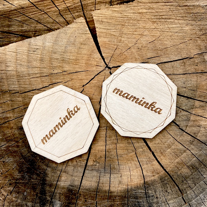 Dřevěné jmenovky - octagon