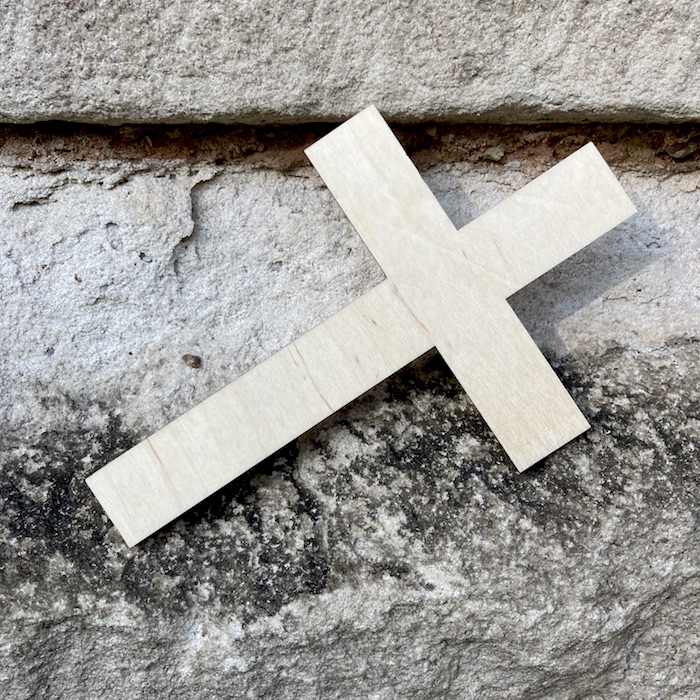 Dřevěná dekorace - Kříž