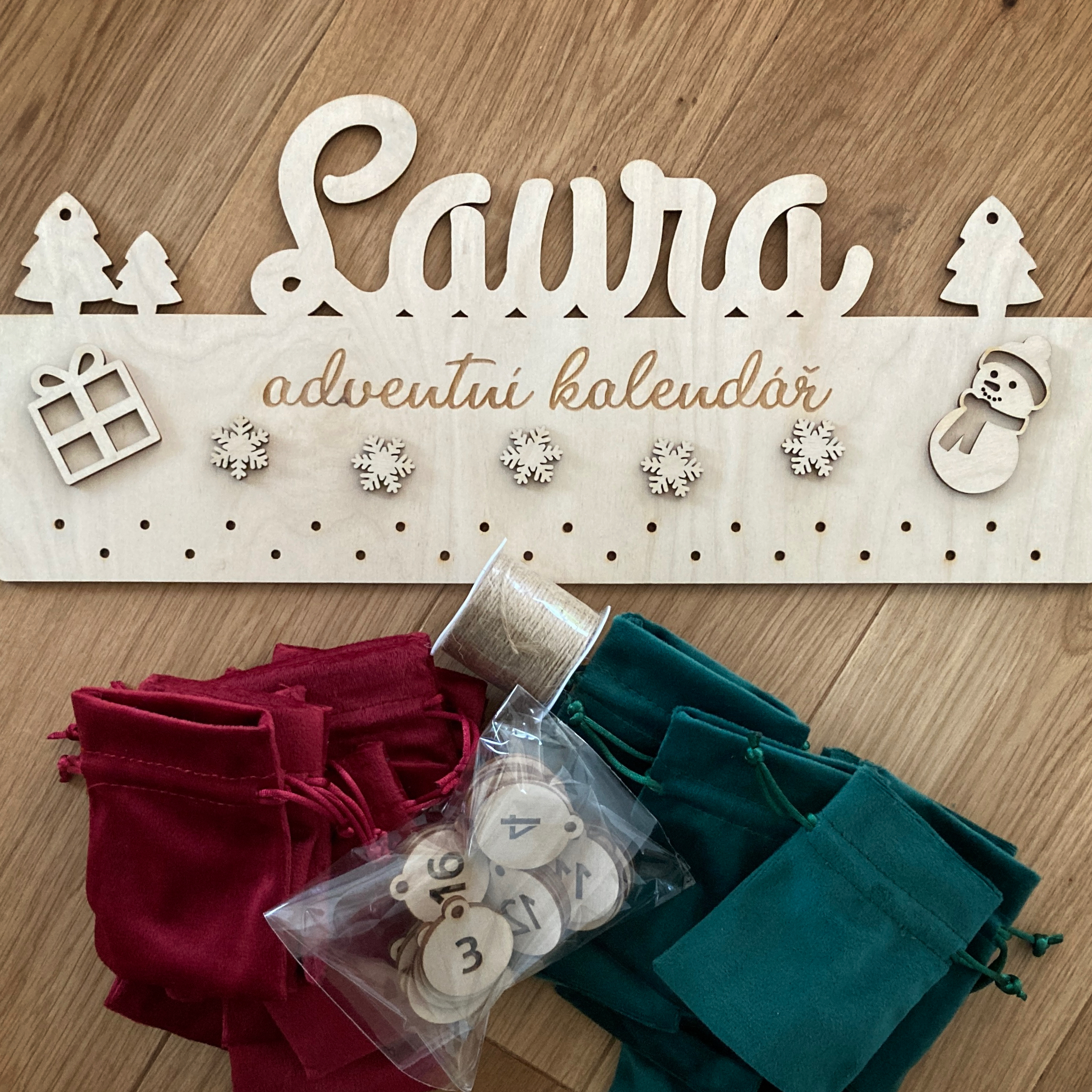 Adventní kalendář se jménem