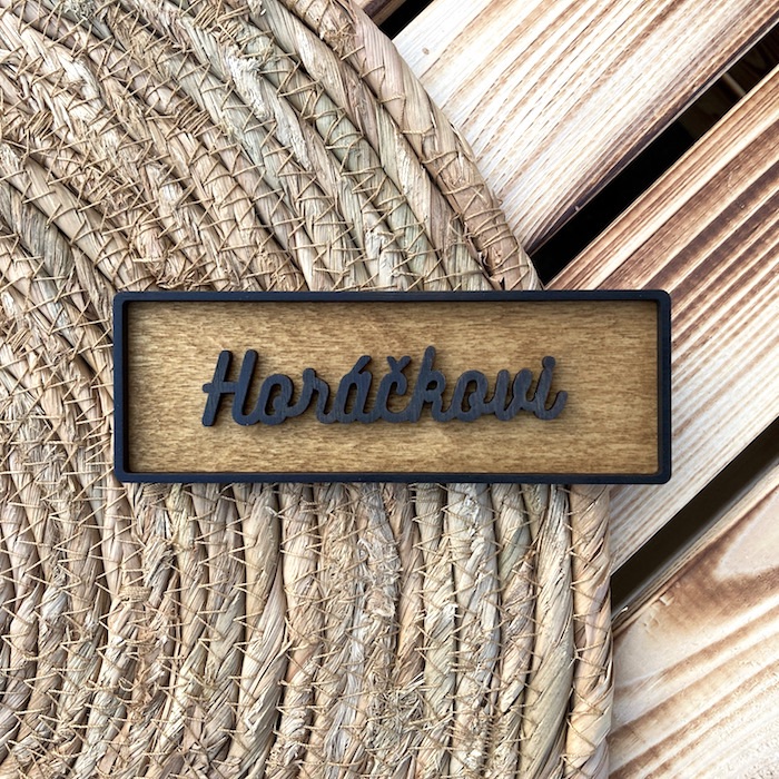 3D jmenovka na dveře