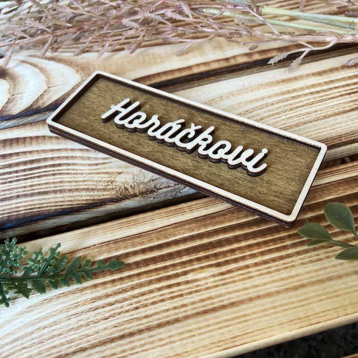 3D jmenovka na dveře