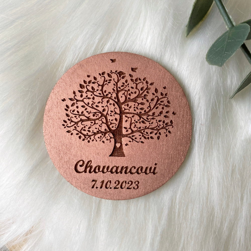 Svatební magnetky (měděný odstín)