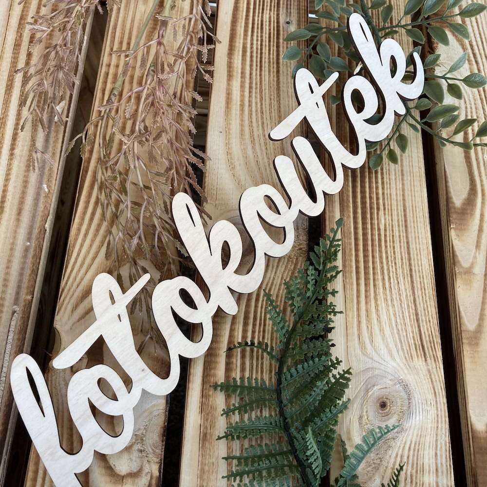 Dřevěný nápis - fotokoutek