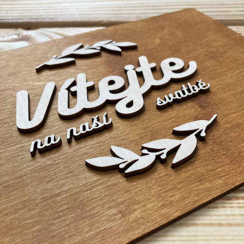 Svatební uvítací cedule (3D)