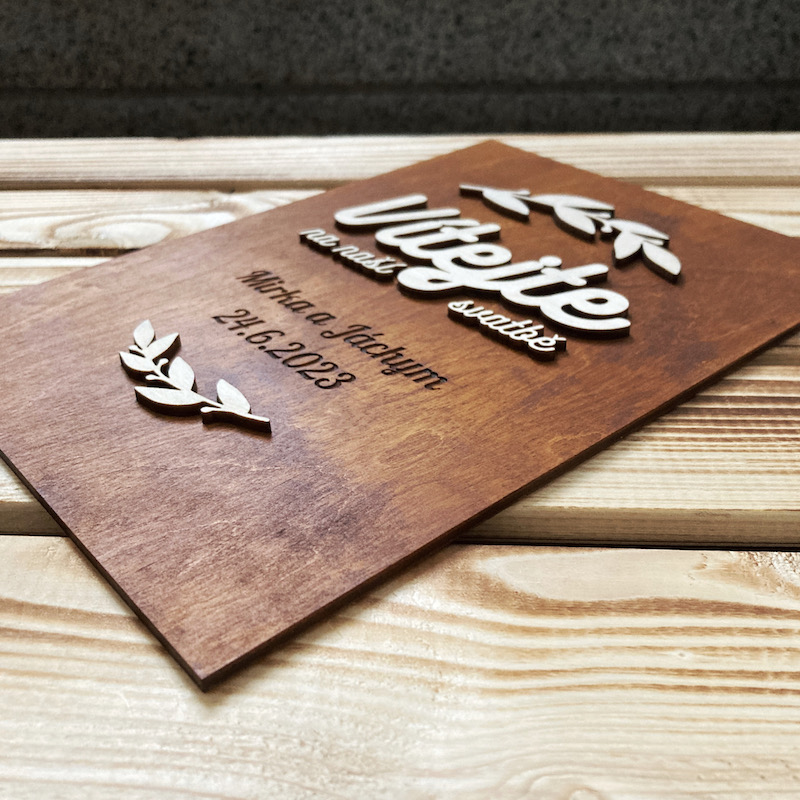 Svatební uvítací cedule (3D)