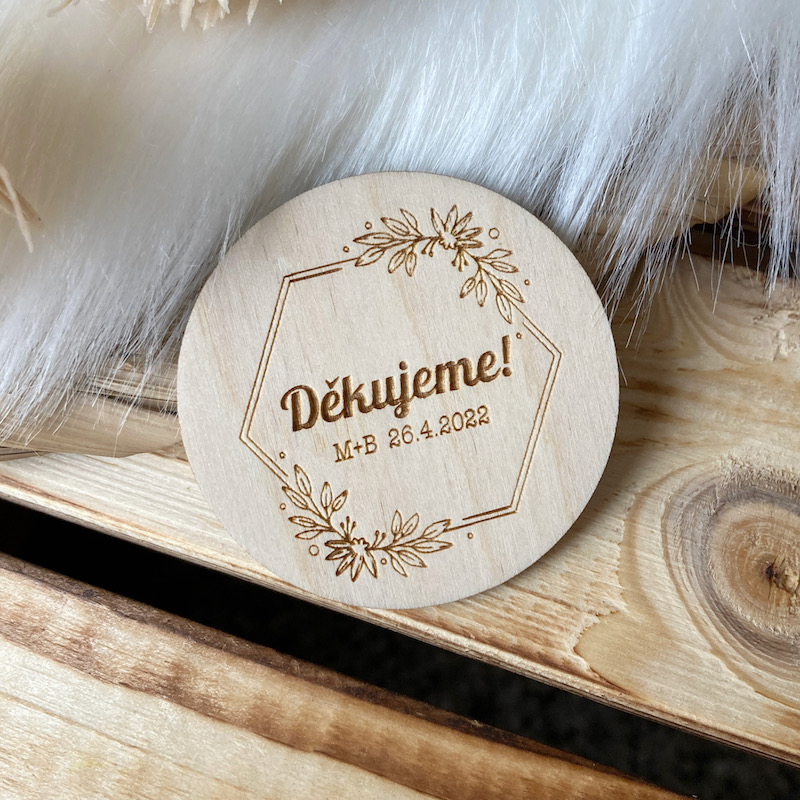 Svatební magnetky hexagon