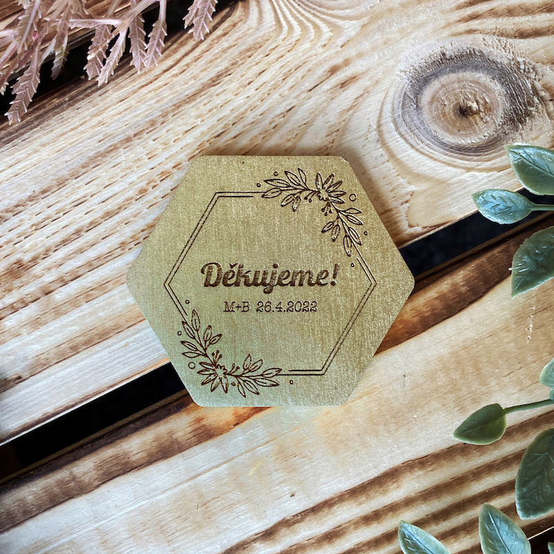 Svatební magnetky (zlaté)