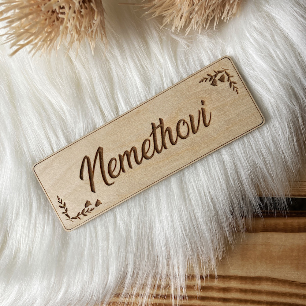 Dřevěná jmenovka na dveře