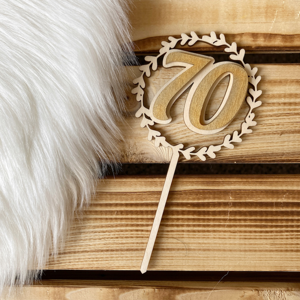 Zápich do dortu - se zlatým číslem