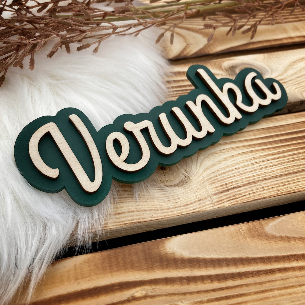 Dřevěné jméno dvouvrstvé