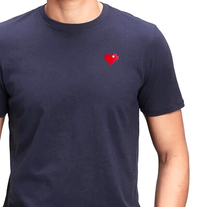 Dřevěná brož - Srdce 