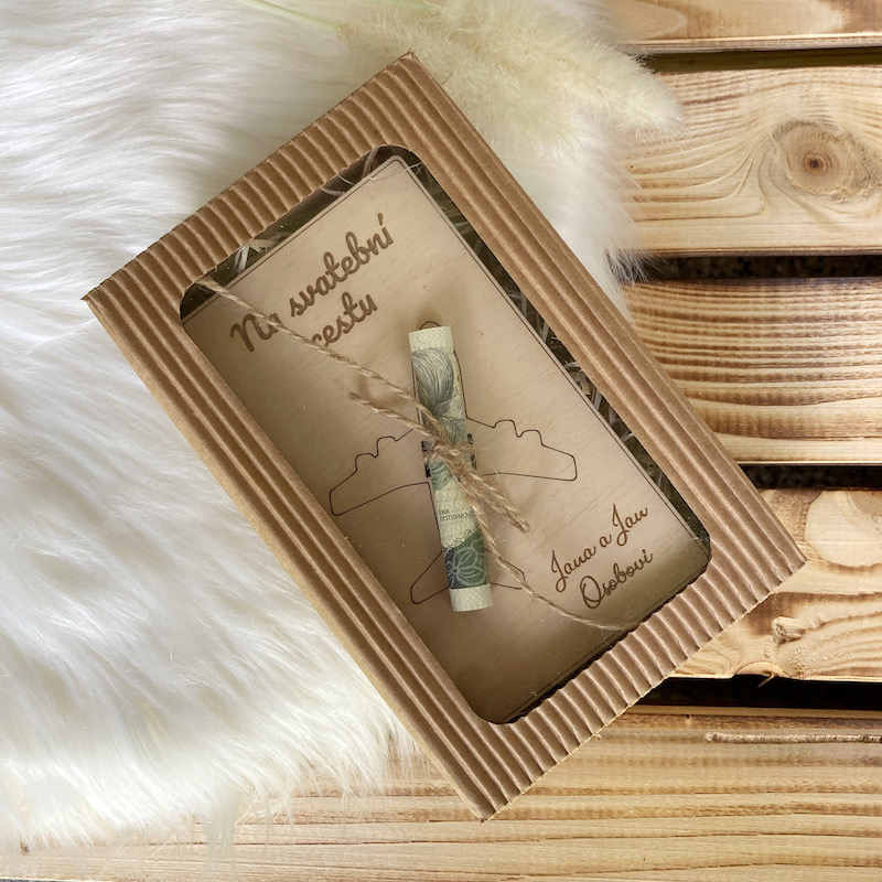 Dřevěné svatební přání