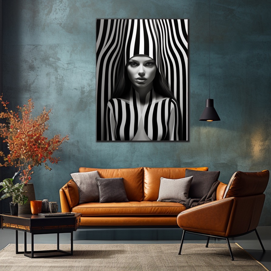 Obraz - Dívka s pruhy