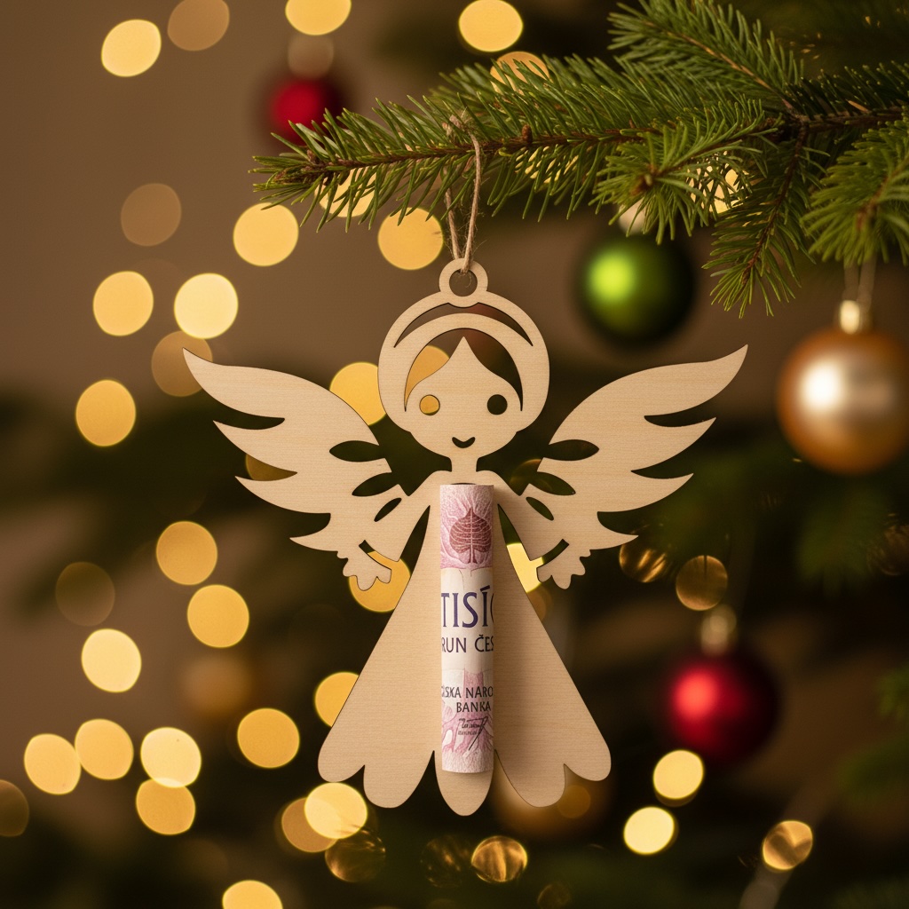 Vánoční ozdoba na peníze (bez jména)