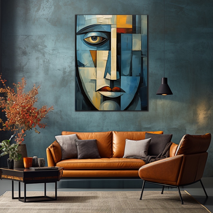 Kubistický obraz - Tajemná tvář