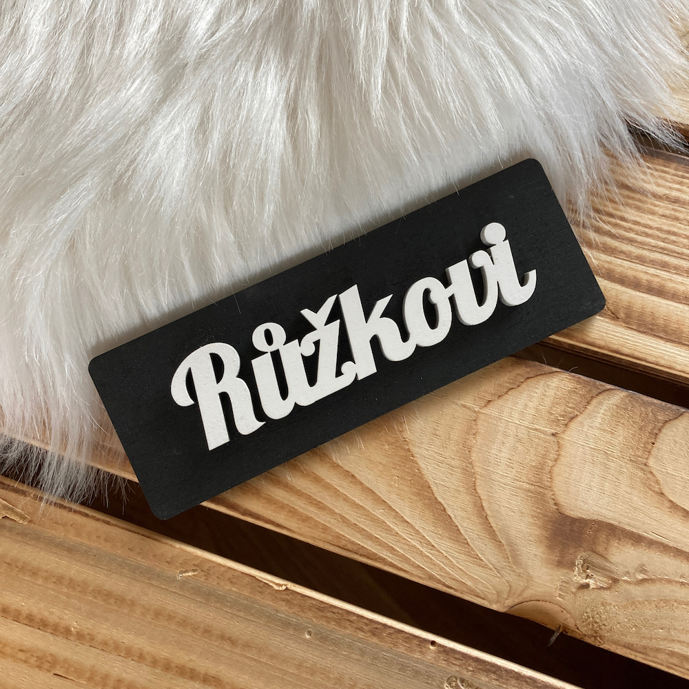 3D jmenovka na dveře