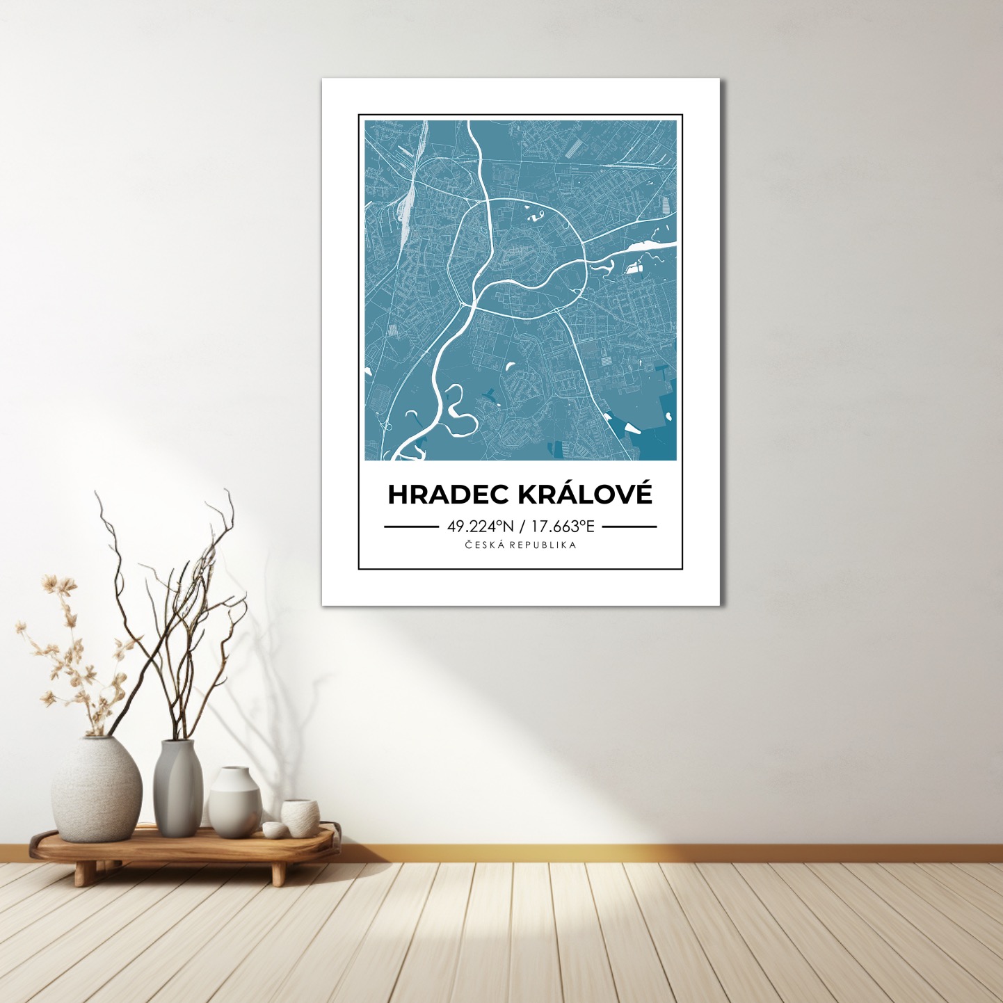 Minimalistická mapa vašeho města